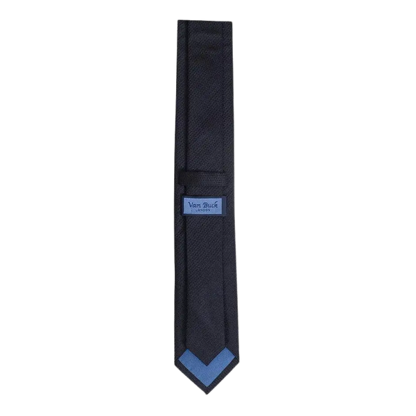 Van Buck Blue Label Silk Textured Tie for Men in Black