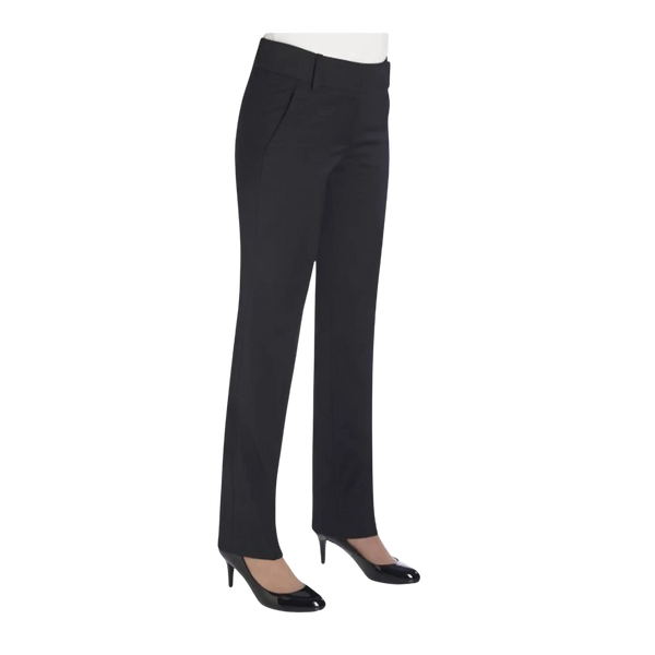 Genoa Tailored Leg Trouser in Black