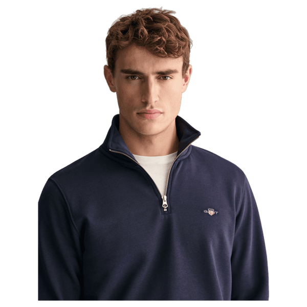 GANT Regular Shield Logo 1/4 Zip Sweatshirt for Men