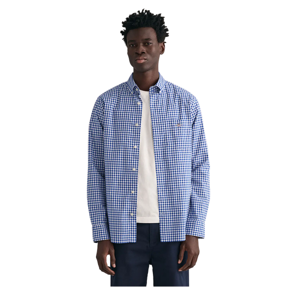 GANT Long Sleeve Poplin Gingham Shirt for Men