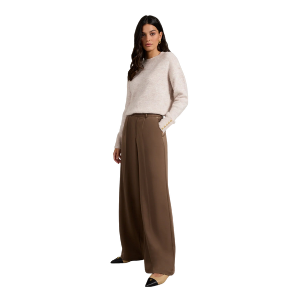 Holland Cooper Pleated Wide Leg Trouser