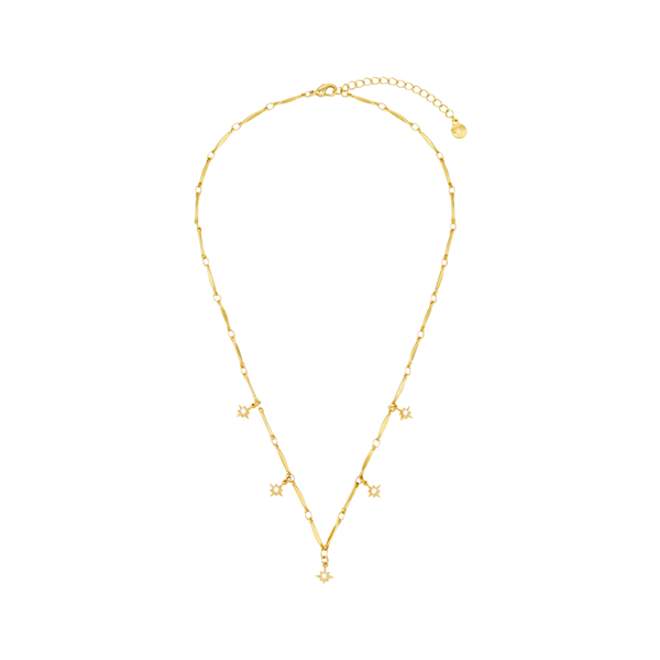 Orelia Jewellery Crystal Starburst Multi Charm Drop Necklace