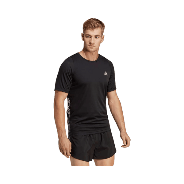 Adidas Run Icon Three Stripes Short Sleeve Running Tee