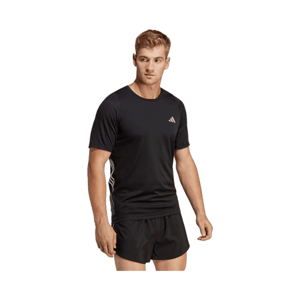 Adidas Run Icon Three Stripes Short Sleeve Running Tee for Men