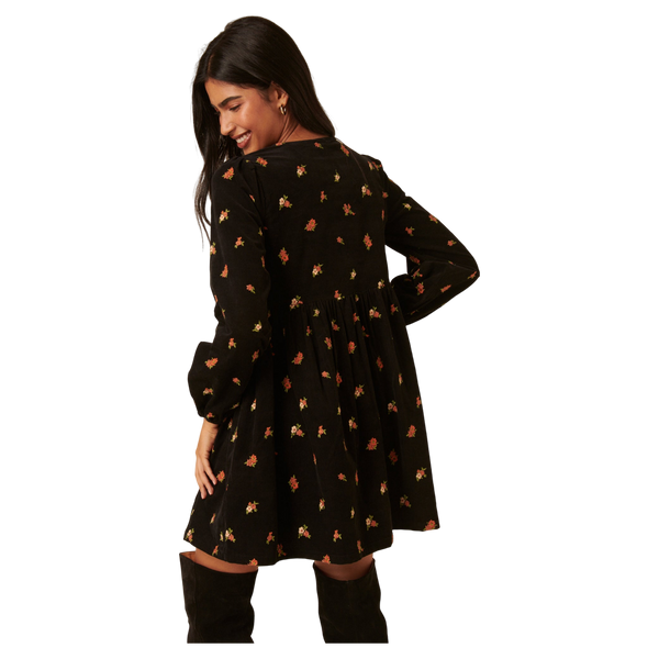Nobody's Child Eden Floral Embroidered Cord Mini Dress