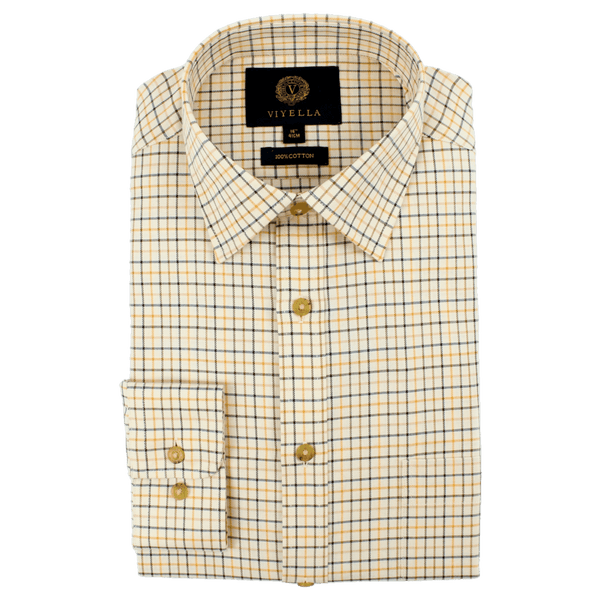 Viyella Tattersall Cotton Long Sleeve Shirt for Men