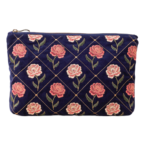 Elizabeth Scarlett Rose Velvet Everyday Pouch