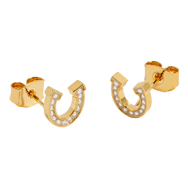Estella Bartlett Pearl Horseshoe Stud Earrings