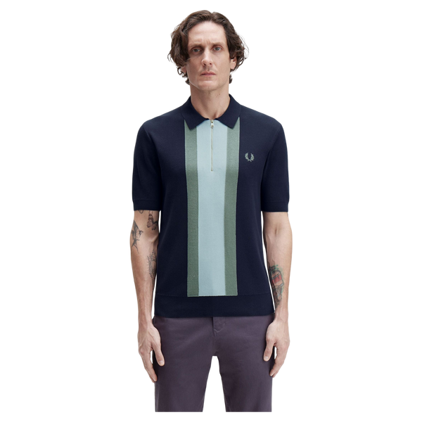 Fred Perry Textured Stripe Knitted Shirt