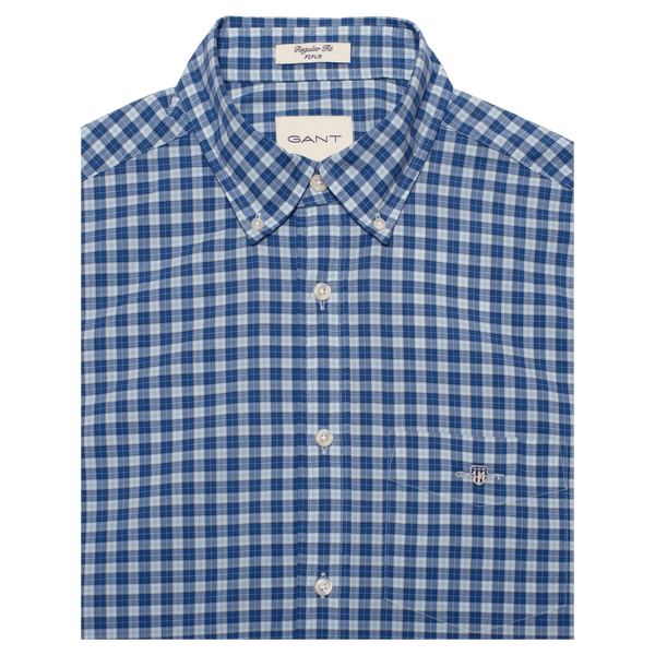 GANT Reg Classic Poplin Check Short Sleeve Shirt