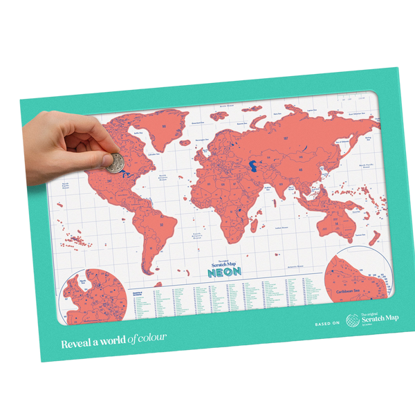 Suck UK Neon Scratch Map
