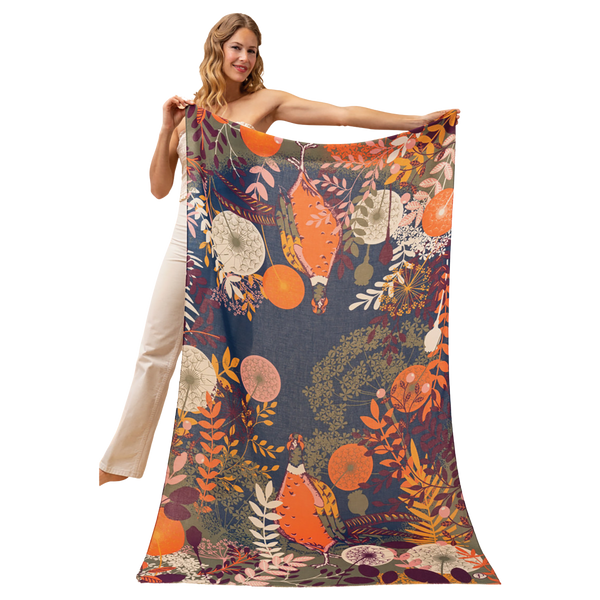 Powder Pheasant Amongst Foliage Print Scarf