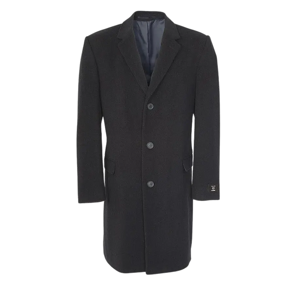 Scott Wool Cashmere Overcoat for Men in Navy