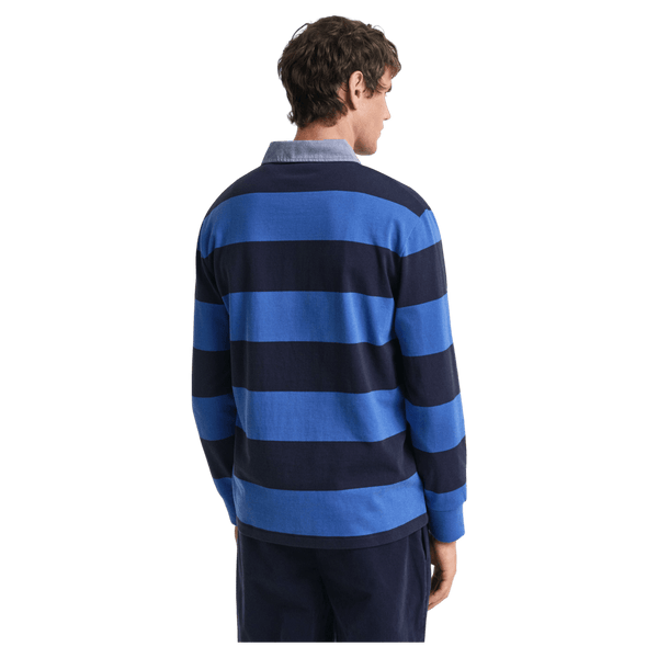 GANT Striped Chambray Heavy Rugger Rugby Shirt