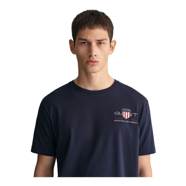 GANT Reg Archive Shield Embroidered Short Sleeve T-Shirt