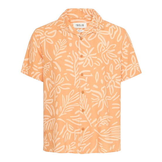 I Solid Short Sleeve Floral Shirt
