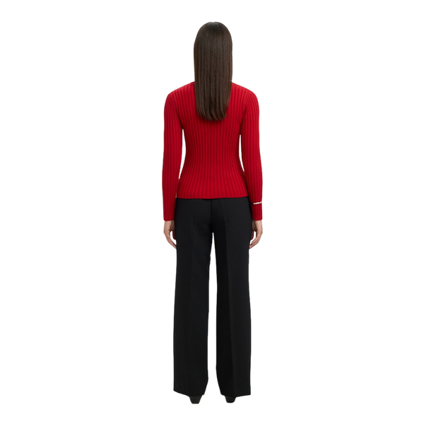 Selected Slfhelen Ls Knit Button O-neck Top