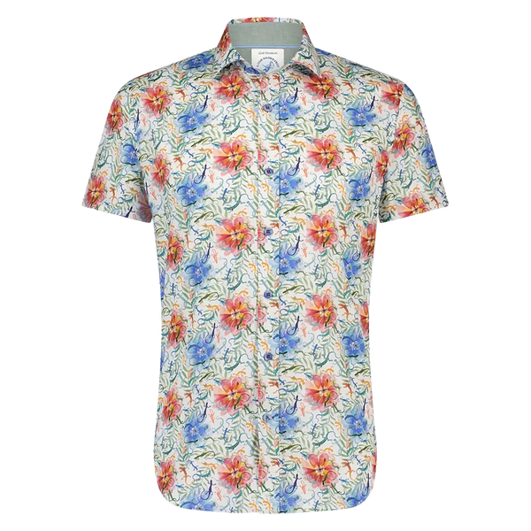 A Fish Named Fred Flowers & Lizards Short Sleeve Shirt for Men