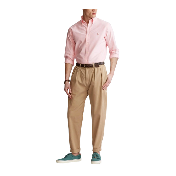 Polo Ralph Lauren Custom Fit Oxford Long Sleeve Shirt for Men