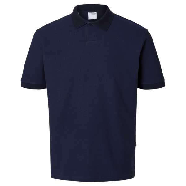 Selected Maurice Structure Short Sleeve Polo Shirt for Men