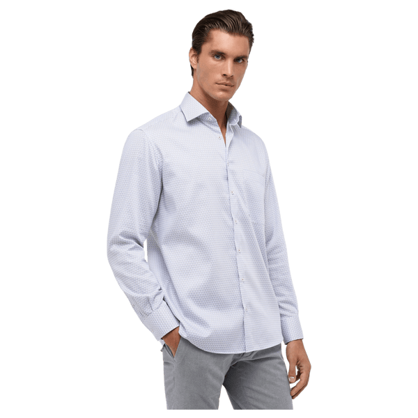 Eterna Comfort Fit Print Long Sleeve Formal Shirt