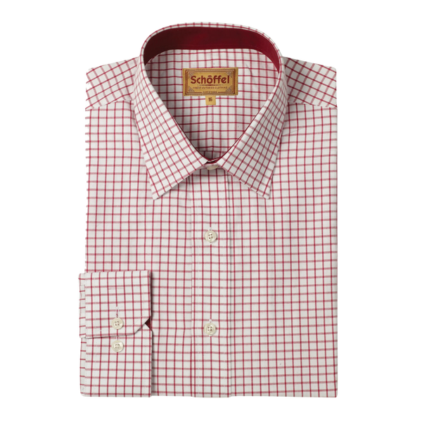 Schoffel Cambridge Classic Shirt for Men in Deep Red