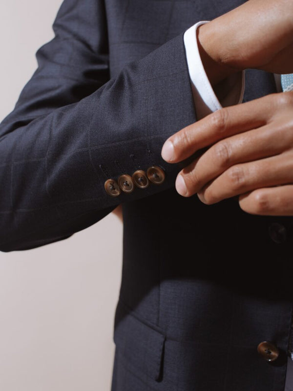 William David Premium Wool Check Suit