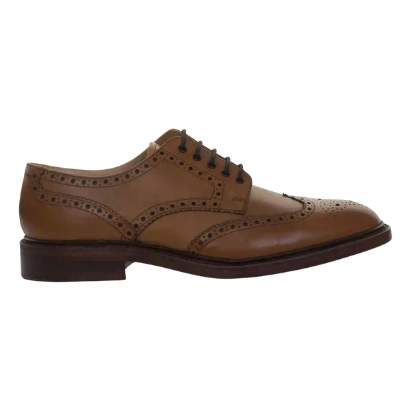 Loake Chester Full Brogue Shoes in Tan