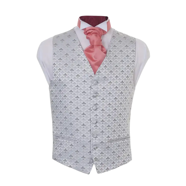 Fancy Waistcoat in White & Silver