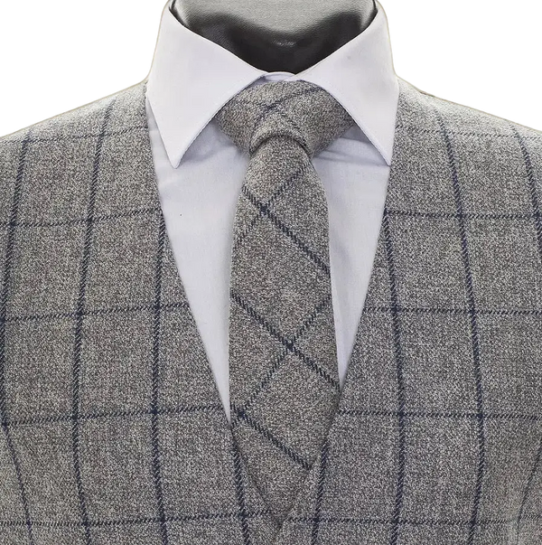 Tweed Waistcoat in Blue Check