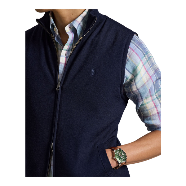 Polo Ralph Lauren Reversible Hybrid Sweater Vest Full Zip Gilet