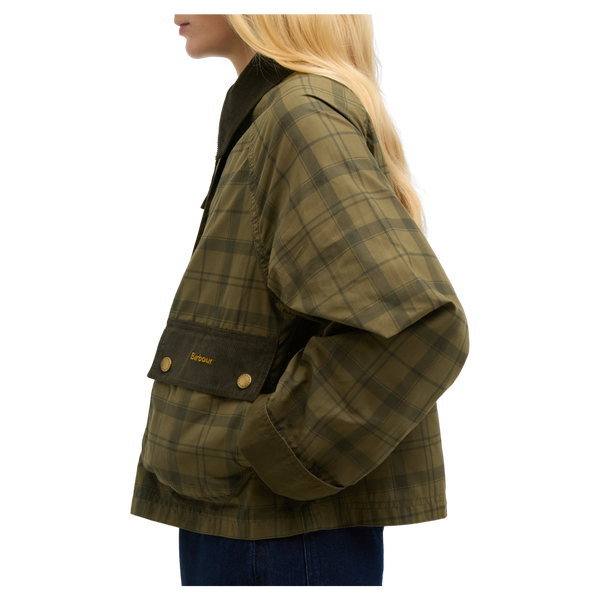 Barbour Tartan Cropped Beadnell Casual Jacket
