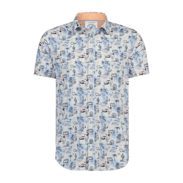 A Fish Named Fred West Coast Map Short Sleeve Shirt