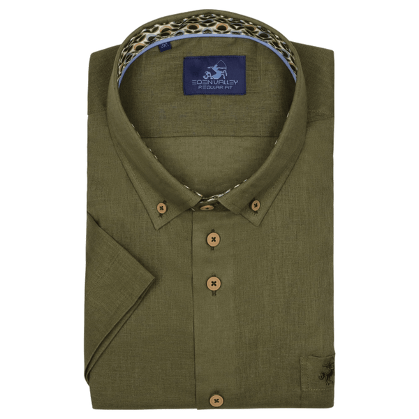 Eden Valley Short Sleeve Linen/Cotton Shirt for Men