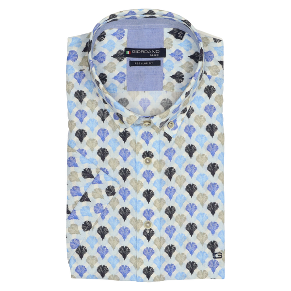 Giordano Cotton Slub Pattern Short Sleeve Shirt for Men