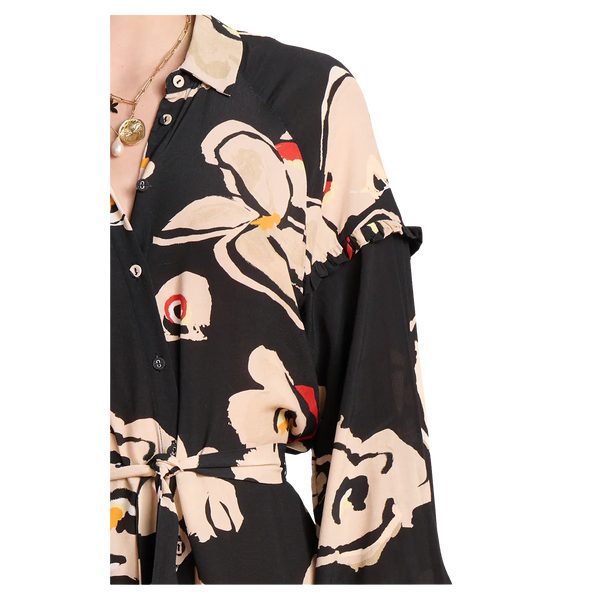 POM Amsterdam Flower Glory Button Front Dress