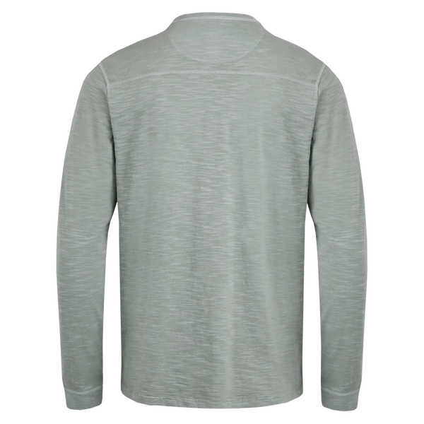 Weird Fish Mackay Garment Dyed Long Sleeve Henley T-Shirt