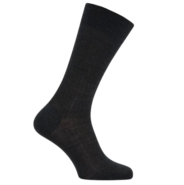 Pantherella Mens Merino Blend Socks in Charcoal