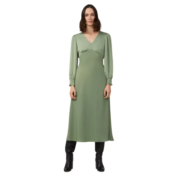 Great Plains Ferne Crepe Mix V-Neck Midi Dress for Women