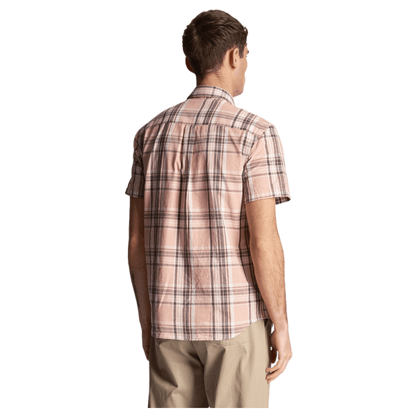 Lyle and Scott Linen Check Short Sleeve Shirt for Men
