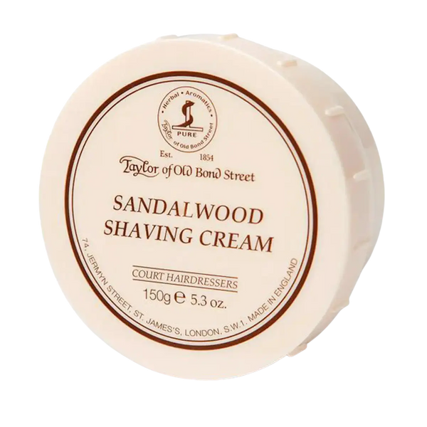 Taylor Of Old Bond Street Mens Shaving Cream Tub in Sandalwood 150ml