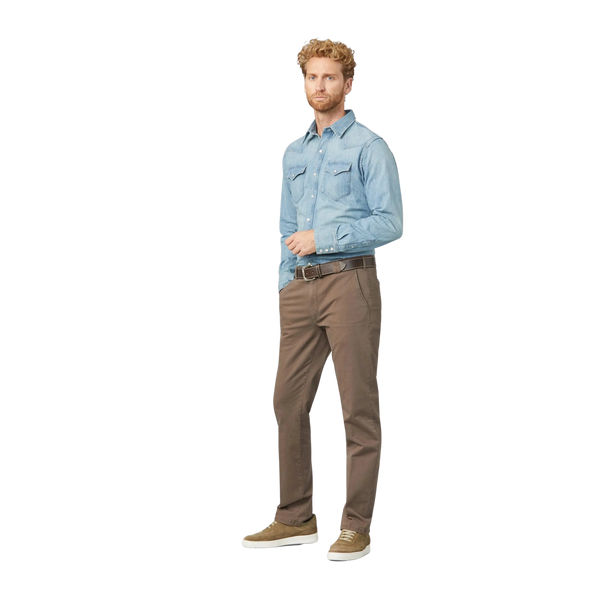 Meyer Roma Soft Cotton Chino In Stone for Men