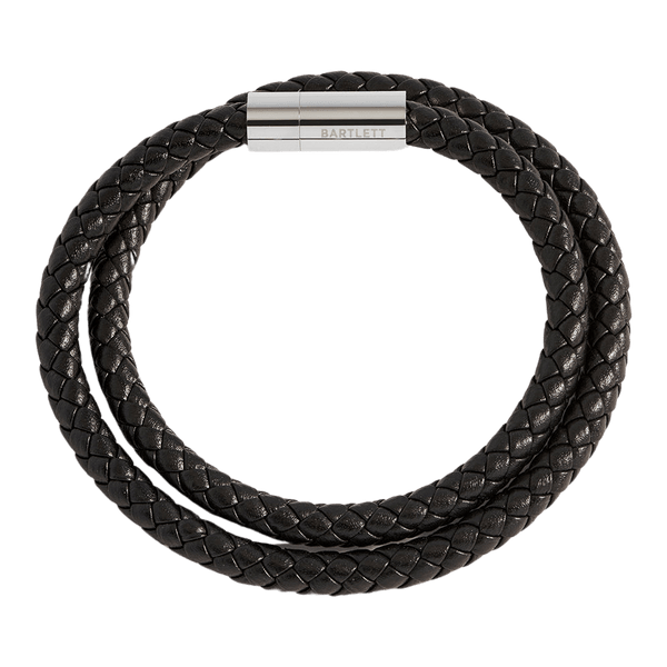 Bartlett Leather Double Wrap Bracelet for Men