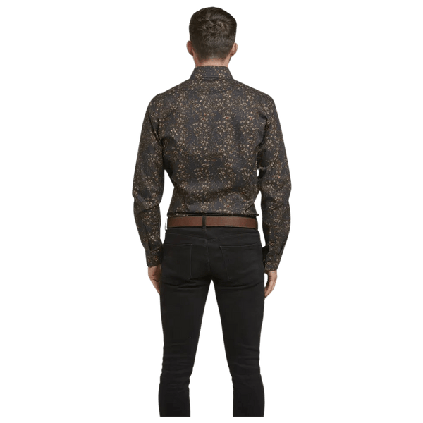 Double Two Floral Long Sleeve Formal Shirt