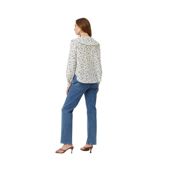 Great Plains Micro Floral Organic Round-Neck Blouse