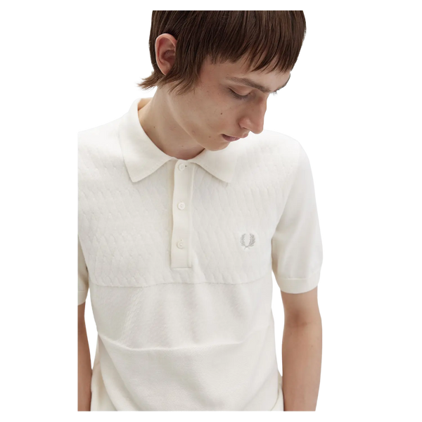 Fred Perry Tonal Panel Knitted Shirt for Men