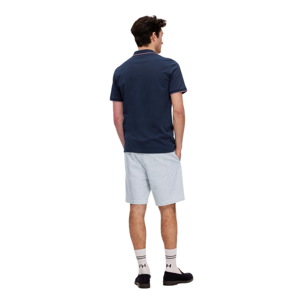 Selected Figo Zip Short Sleeve Polo