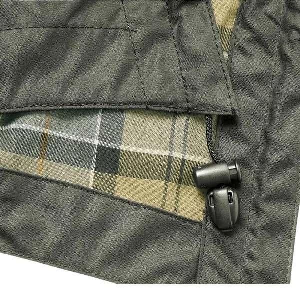Barbour Waxed Cotton Hood in Sage