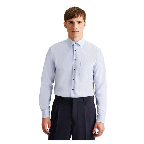 Seidensticker Regular Fit Stripe Shirt With Trim for Men