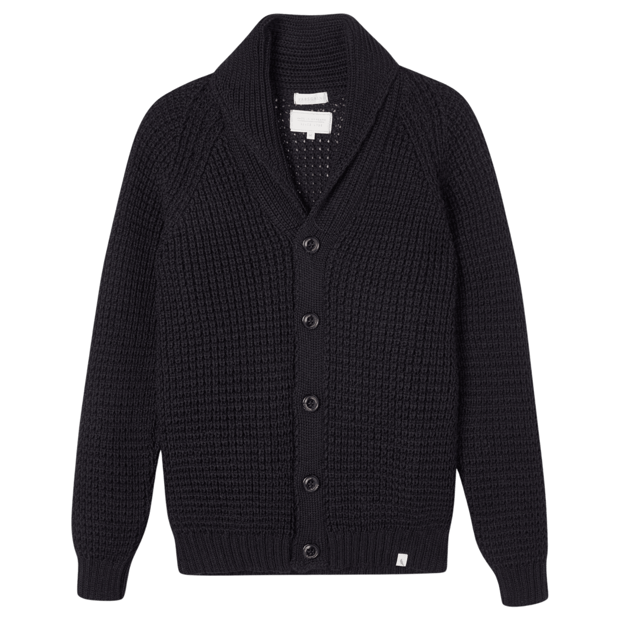 Long black shawl sales cardigan